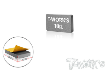 Lest adhésif tungstène de 10 grammes (dimensions : 11 x 9.9 x 2.5mm) T-WORKS
