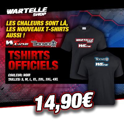 Tee-Shirt Wartelle Shop/WS Line écriture ROUGE- 2022 WS-LINE