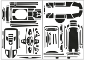 Stickers 3D carbone pour FUTABA 10PXR (la planche) T-WORK'S