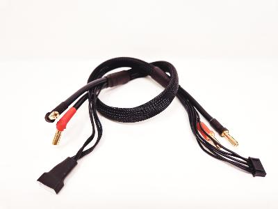 Câble de charge LIPO 4S PK 5mm + prise d'équilibrage pour sortie chargeur pk 4mm (60cm) WS-LINE