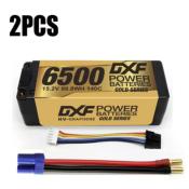 2 X Lipos Battery 4S 15.2V 6500MAH 140C GoldSeries LCG 5MM Graphene avec cordon EC5