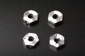 Hexagones de roues (12x4.2mm) silver (4) 4x2 PR RACING