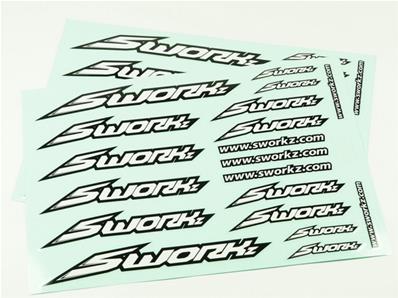 Planche stickers logo speed Blanc (2) SWORKZ