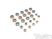 Kit complet de roulements étanches pour MP9/MP10 (24pcs) T-WORK'S