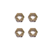 Hexagones de roues aluminiums (déport +1mm) 12mm TEKNO-RC