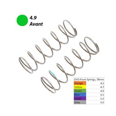 Ressorts 16mm avants EVO 4.9 verts (2) 8B 4.0 LOSI