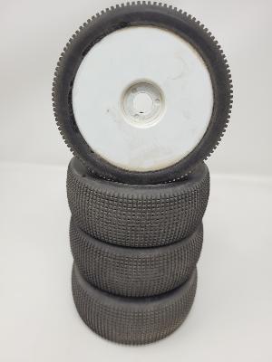 PNEUS WS03 GOMME BLEU MONTÉS SUR JANTES BLANCHES (4) - 5% D'USURES WS LINE