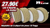 Pack de jantes + inserts TRUGGY 1/8eme (lot de 4) WS-LINE