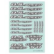 Stickers O.S Speed Pro Blanc et noir