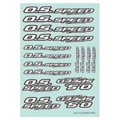 Stickers Speed Pro Blanc et noir O.S