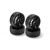 Pneus Slick 1/10  droite et gauche (2+2) Hudy