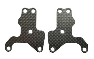 Plaques de renfort carbone 1.2mm de triangles avants RC8B3.2 /2E TEAM-ASSOCIATED