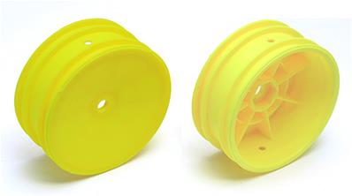 Jantes jaunes avants (hexagones de 12mm) TEAM-ASSOCIATED