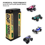 Lipo Batterie 2S 7.6V 4400mAh 140C Gold-NGP 5mm avec cordon DEAN DXF-POWER