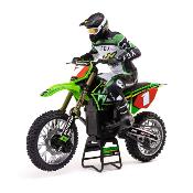 Moto RC 1/4 - Promoto-MX Pro-Circuit - VERTE - RTR AVEC accu et Chargeur LOSI