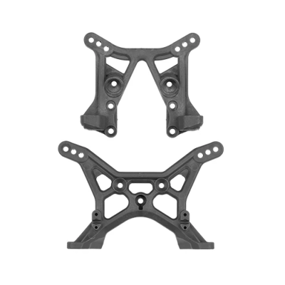Set de supports d'amortisseurs gris retro RB10 FT TEAM-ASSOCIATED