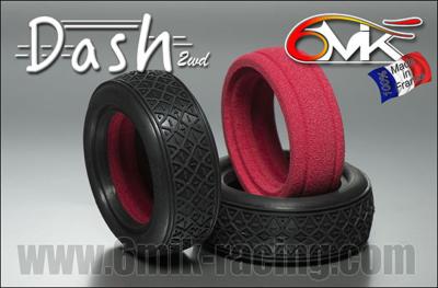 Pneus DASH avant 4x2 bleu + Inserts (la paire) 6-MIK