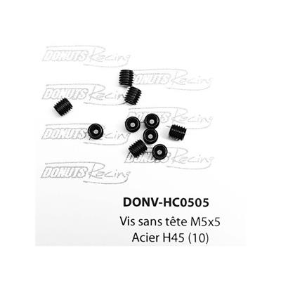 Vis sans têtes M5x5 Acier H45 (10) DONUTS RACING