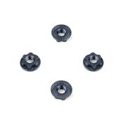 Wheel Nuts (7mm, serrated, gun metal ano, M4, 4pcs) TEKNO-RC