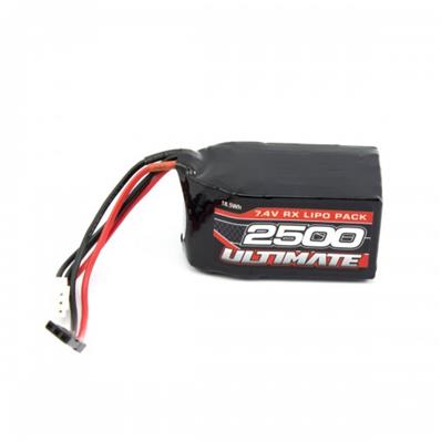 Accu Ultimate Racing 2500mah 7.4V 2S pyramide (prise JR)