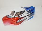 CARROSSERIE S15 ROUGE/BLANC/BLEU PEINTE POUR TEKNO EB48 2.0