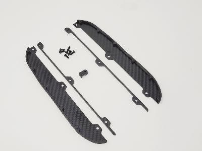 Bavettes de protection de châssis Carbone Usinées pour carrosserie large de EB48 2.X LR PROD