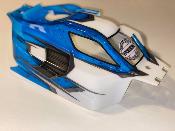 Carrosserie VISION THERMIQUE pour Associated RC8B3.1/2 - Blanc/Bleu