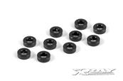 Rondelles aluminiums noires 3x6x2mm (10)