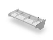 Aileron Wickerbill Composite Blanc avec réglette XRAY
