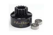 Cloche d'embrayage 14 dents + roulements (2) HOBAO RACING