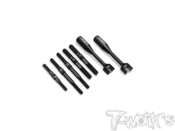 Kit de pas inverses Titane Noirs pour Mugen MBX8R (5pcs+clé) T-WORKS