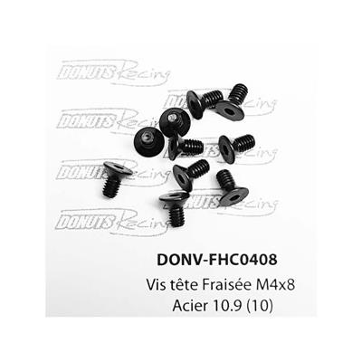 Vis têtes fraisées M4x8 Acier 10.9 (10) DONUTS RACING