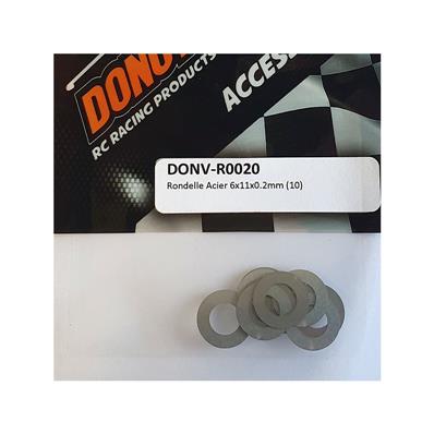Rondelles acier 6x11x0.2mm (10)