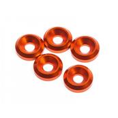 Rondelles coniques oranges M3 (5) HB RACING