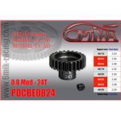 Pignon moteur acier module 0.8 18 Dents