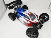 Carrosserie VS2 Rouge/Blanc/Bleu métal peinte pour Hobao VS2