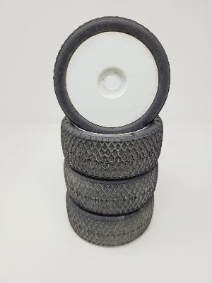 PNEUS DASH GOMME PURPLE MONTÉS SUR JANTES BLANCHES (4) - 5% D'USURES 6-MIK