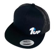 Casquette Noire Visière Plate 1UP RACING