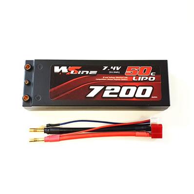 Accu Lipo 7200 50c 2S 7.4v (prise PK 5mm) 2S2P WS-LINE