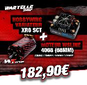 Combo Variateur XR8 SCT 140 Amp + Moteur WS Line 4068 (KV au choix)
