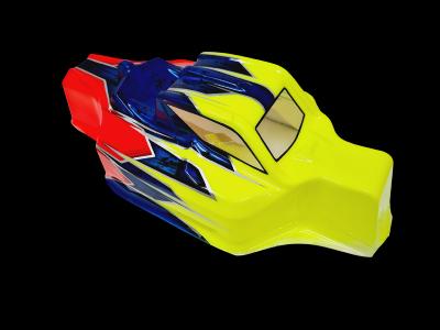 Carrosserie "JC P2" Jaune Fluo/Bleu nuit/Rouge Fluo pour TEKNO NB/EB48 WS-LINE