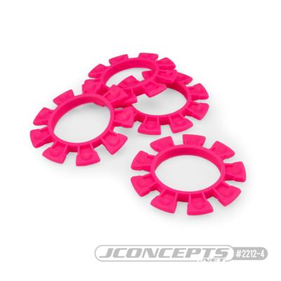 Elastiques de collage rose fluo pour 1/10 , SCT et 1/8 buggy (4) J-CONCEPTS