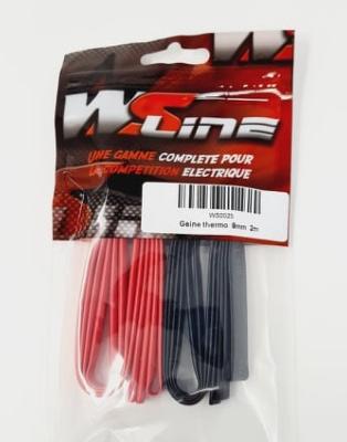 Gaine thermo 8mm Noir/Rouge (2x1m) WS-LINE