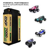 Lipo Batterie 2S 7.6V SHORTY 7000mAh 140C Gold-NGP 5mm avec cordon DEAN