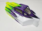 Carrosserie EB48 2.0 Blanc/Violet Métal/Jaune fluo peinte pour TEKNO EB48 2.0 - 2.1