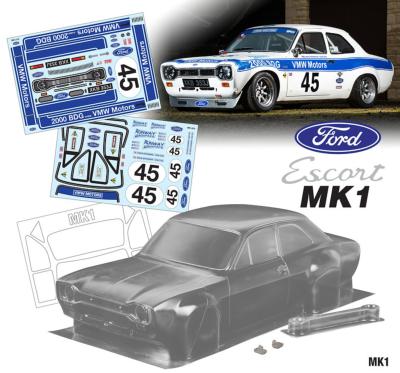 1/10 Ford MK1 VMW, 190mm (non peinte) TEAM C