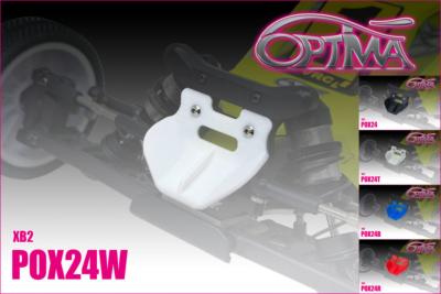 Aileron avant semi rigide pour XRAY XB2 Blanc OPTIMA