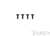 Vis de fixation servo 3x7mm aluminiums (4) (choix de la couleur) T-WORK'S