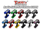 Stickers 3D carbone pour radio Futaba T10PX (noir)