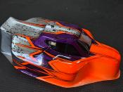 Carrosserie "JC S15" Orange Fluo/Violet/Gun métal pour TEKNO EB/NB48 large WS-LINE